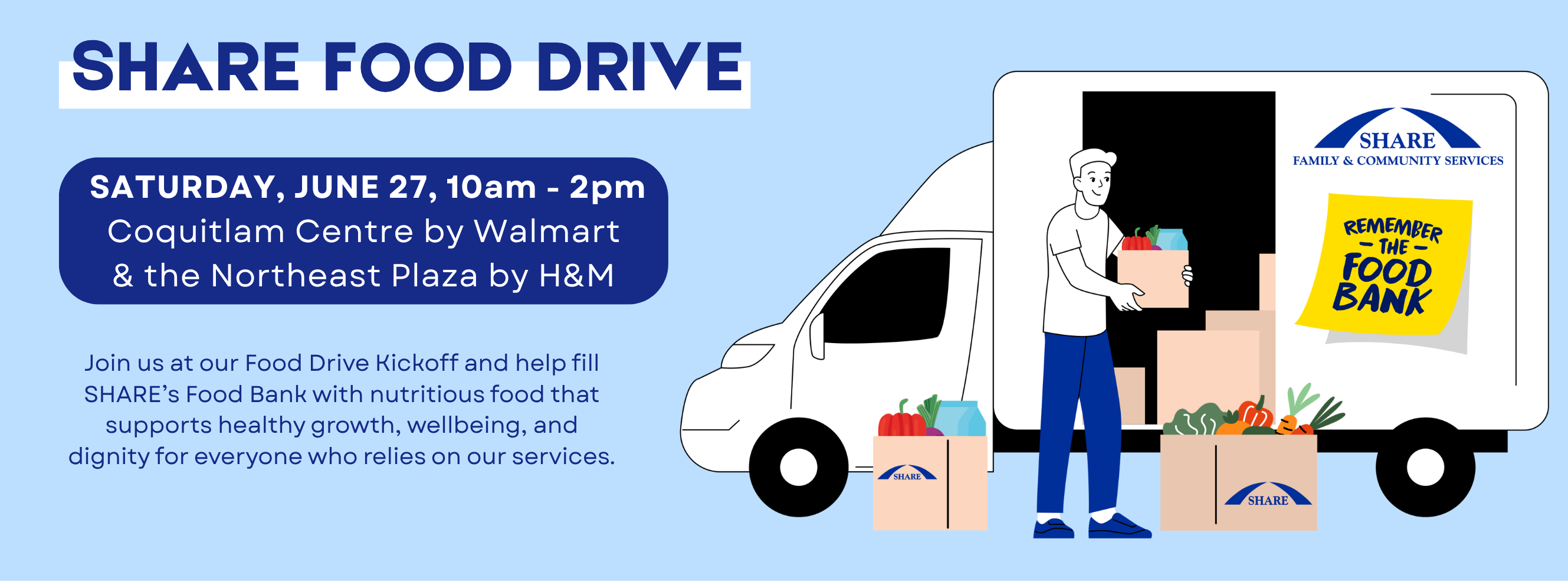 2026 Remember the Food Bank most needed items food drive flyer