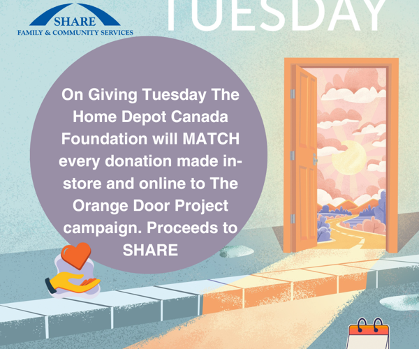 Orange Door Project Matching Donations on December 2