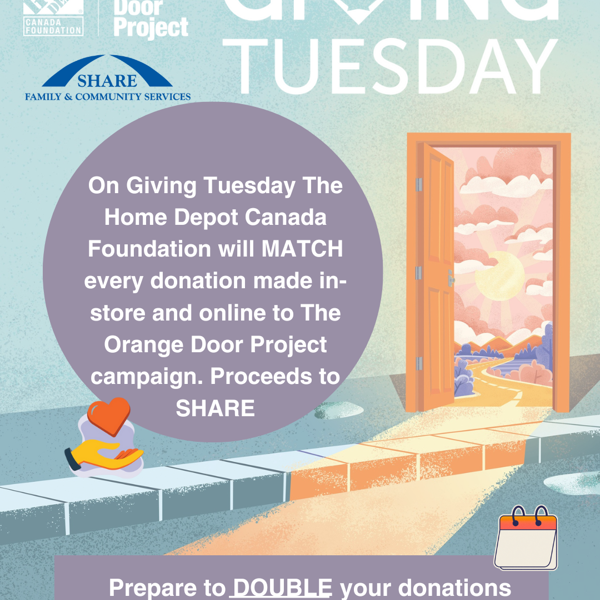 Orange Door Project Matching Donations on December 2
