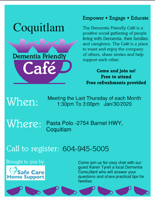 Dementia friendly cafe - Monthly Meeting